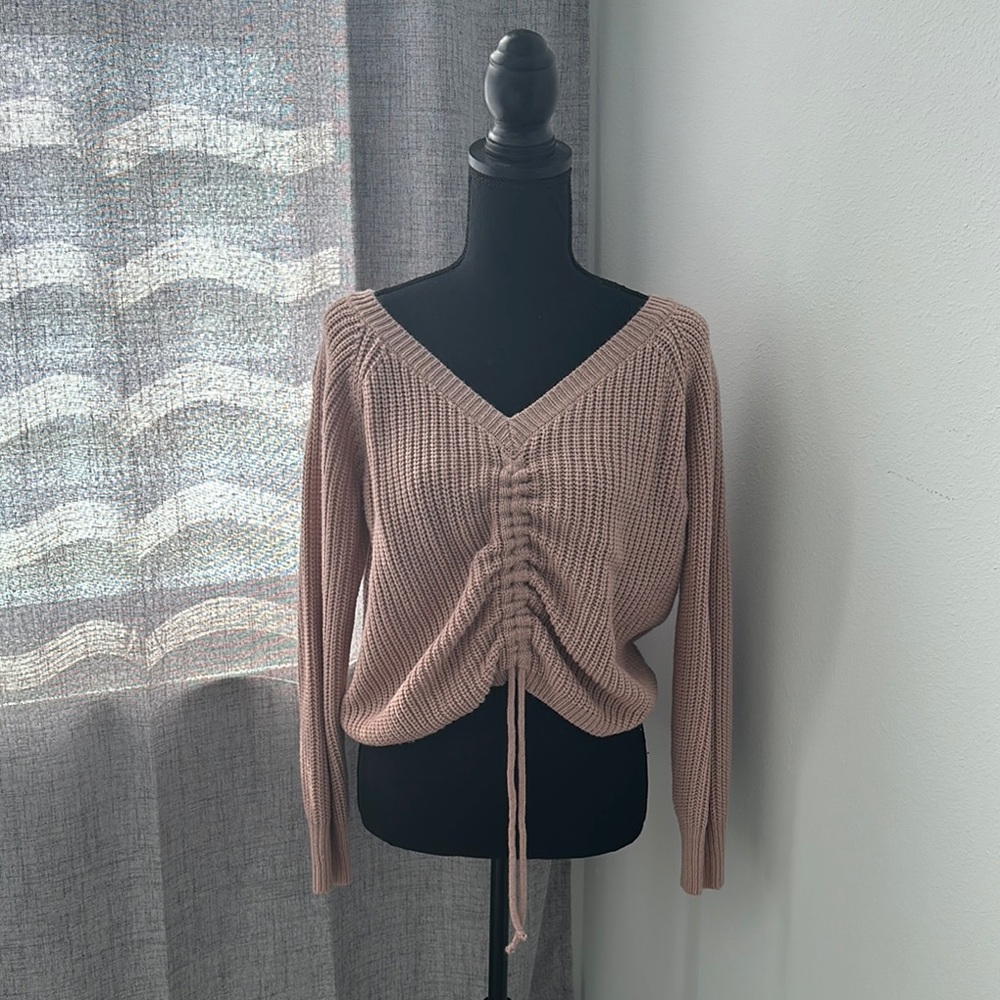 Chic Knit Sweater in Blush Pink